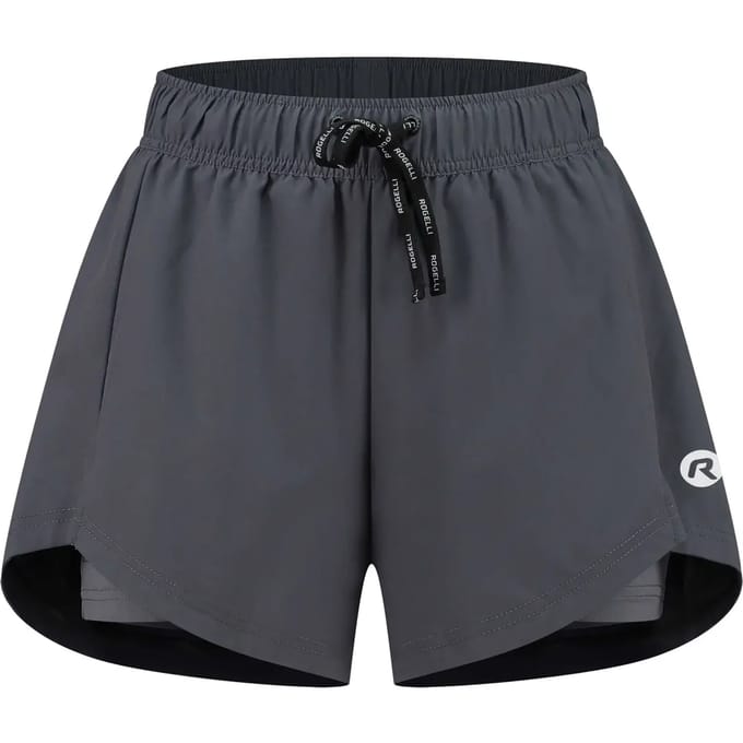 Rogelli Aya Dames 2 in 1 Hardloopshort - Achterzak met rits - Grijs