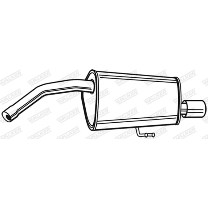 Geluiddemper achter WALKER 22122