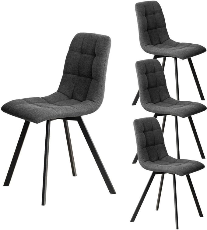 CALICOSY - Set van 4 gestoffeerde stoelen - CHILLI