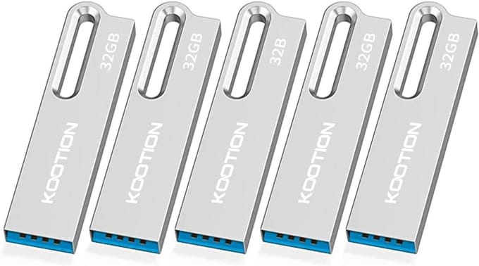Set van 5 USB 3.0 Flash Drives 32GB - Metalen Pen Drives voor PC, TV en Auto
