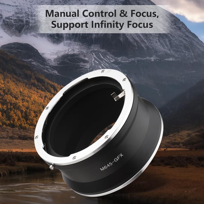M645-GFX Camera Lens Adapter Vervanging voor Mamiya 645 Lens naar Fujifilm G Mount GFX100 GFX50S zwart
