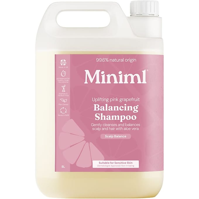 Miniml Balancing Shampoo Roze Grapefruit & Aloë Vera - 5L Refill