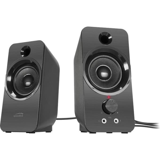 Speedlink DAROC - Stereo Speaker - PC - 2 Jackplugs - Compact - Zwart