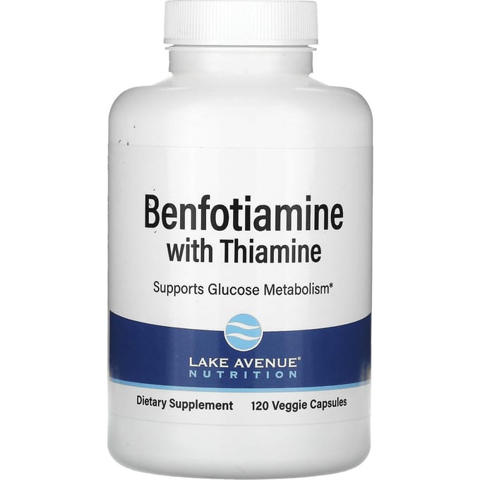 Benfotiamine met Thiamine, 250 mg, 120 Veggie Capsules