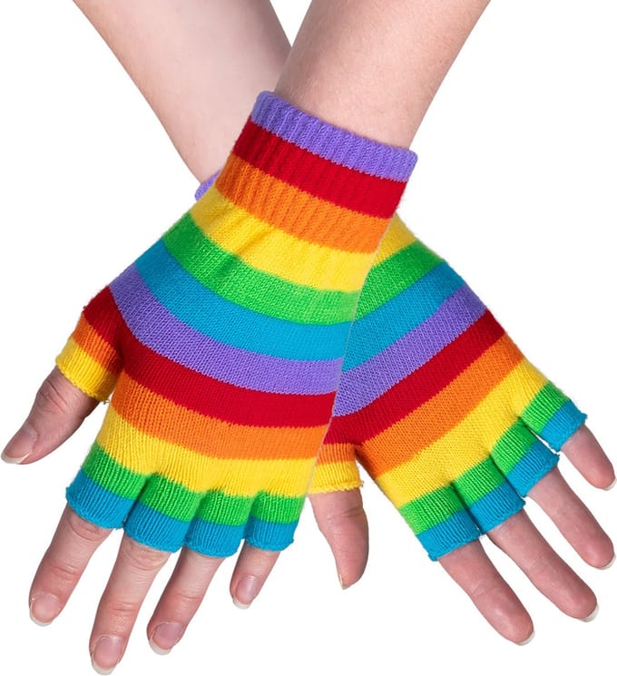 Vingerloze Handschoenen - Regenboog