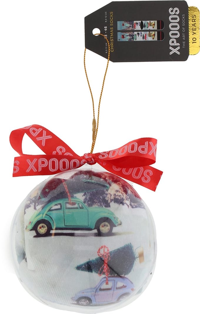 XPOOOS - Kerst ornament Busy Heren Sokken - 1-Pack - Maat 39-42