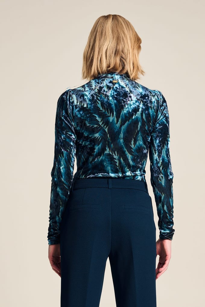 POM Amsterdam Turtleneck - Feathers Blue Taglia: 44 | Maglie a manica lunga Outlet | Donna | Blu