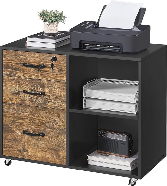Rolcontainer met wielen - Archiefkast Kantoorkast - Industrieel Design