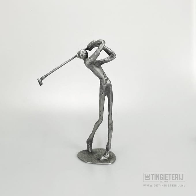 Golfer Groot - Golfsculptuur - Golf Beeldje - Golftoernooi - Golftrofee - Golf Accessoires - Cadeau golf - Luxe geschenk