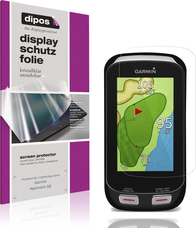 dipos – 2x Beschermfolie geschikt voor Garmin Approach G8 | Krasbestendige & heldere Screenprotector Ultra-Thin