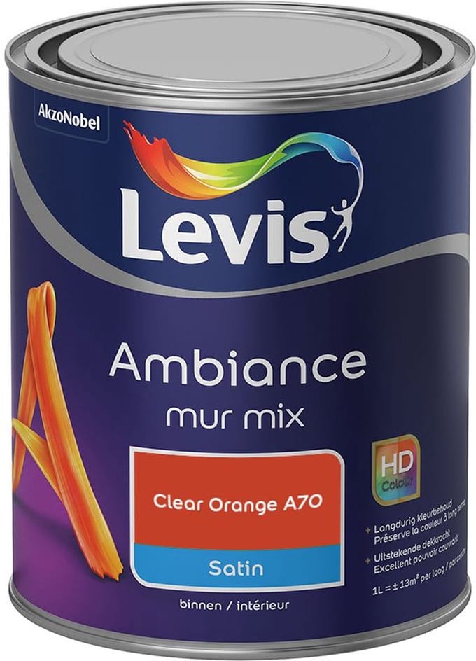 Levis - Ambiance Mur Satin Mix - Clear Orange A70 - Mengverf - 1 L