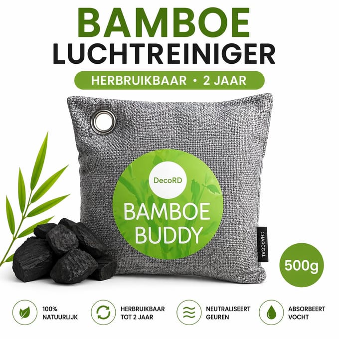 DecoRD Natuurlijke Luchtreiniger 500g - 100% bamboe houtskool