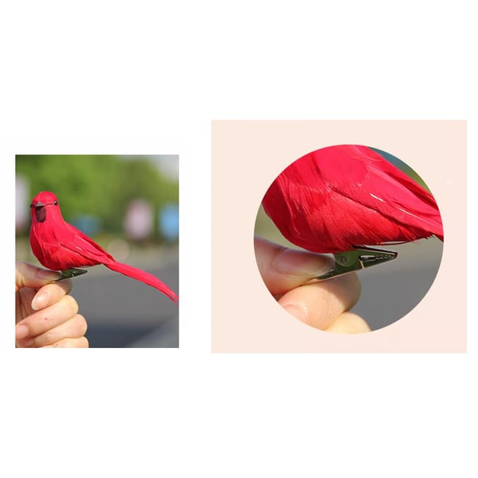 Vogelveer Kerst Vogel Simulatie Vogel Tuindecoratie Vogel Schuim Nepvogel red