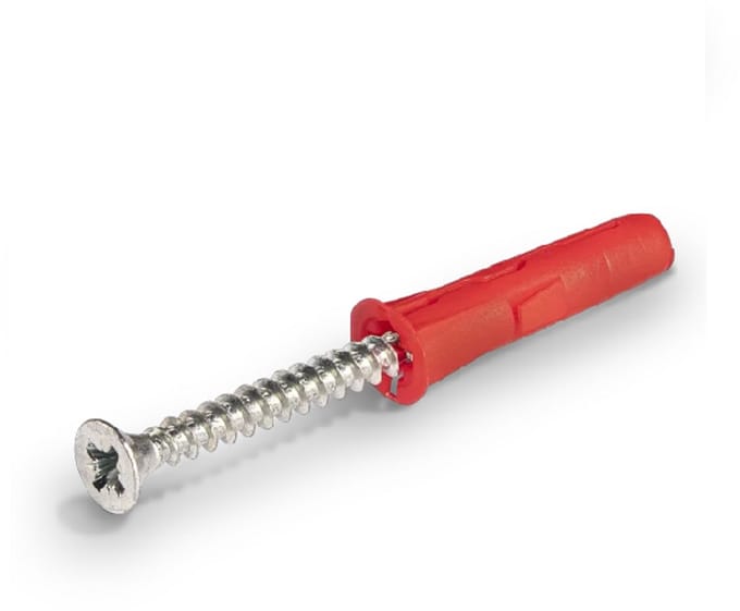 Rawlplug UNO Serie - Universele Pluggenset - 6 mm - 100 stuks - Met Schroeven