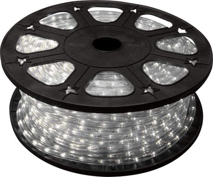HQ-Power Lichtslang, 36 leds/meter, 1 kanaal, voor binnen en buiten, koudwit, 45 m