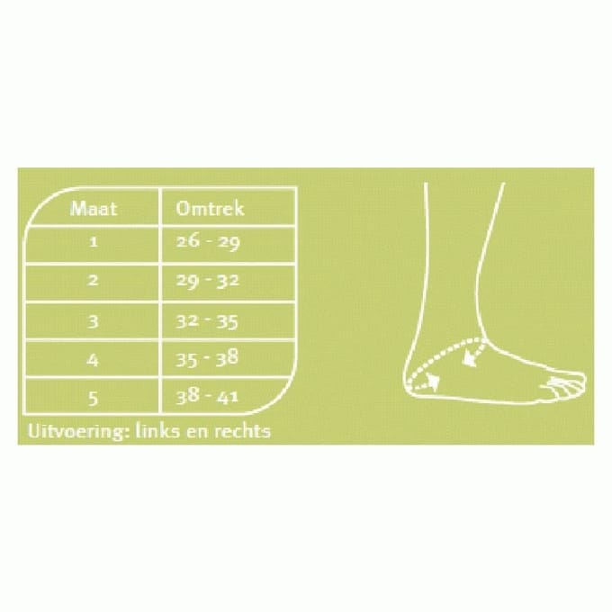 Push Med Enkelbrace - Maat: 1 (26-29 cm) - Zijde: Links