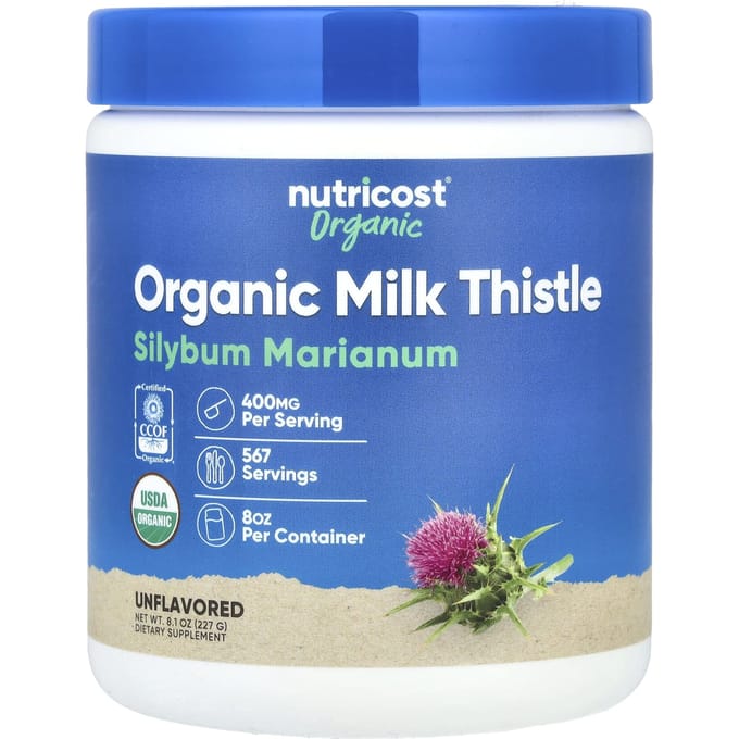 Nutricost, Organic Milk Thistle, Unflavored, 8.1 oz (227 g)