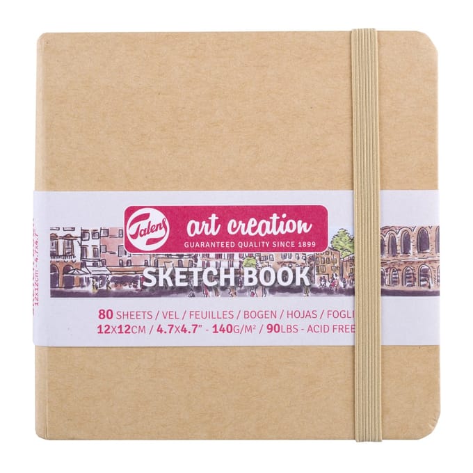 Schetsboek talens art creation 120x120mm kraft | 5 stuks