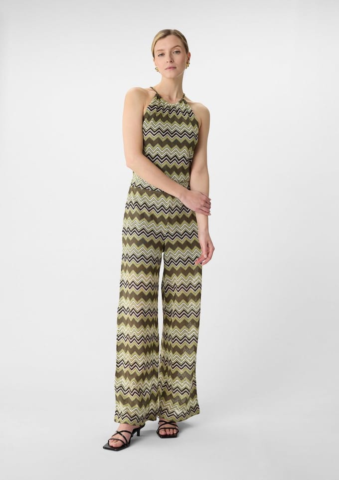 Zigzagpatroon Gebreide Jumpsuit Dames COMMA