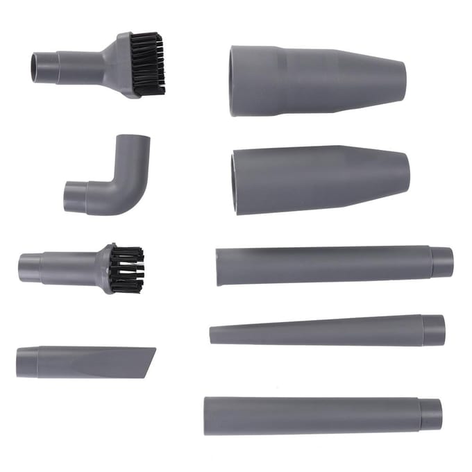 9PCS Accessoires Aspirateur Multifonctionnel Brosse d'Angle Set d'Embouts en Plastique 32/35mm gray