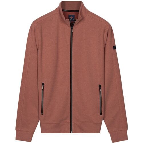 Baileys Vest Two-Tone Jacquard Sweat Zip Dusty Rose / male