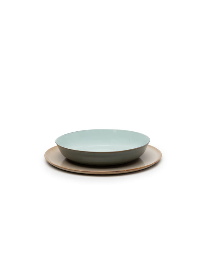 Serveerschaal medium D21 H4 light blue/smokey blue van Anita Le Grelle voor Serax