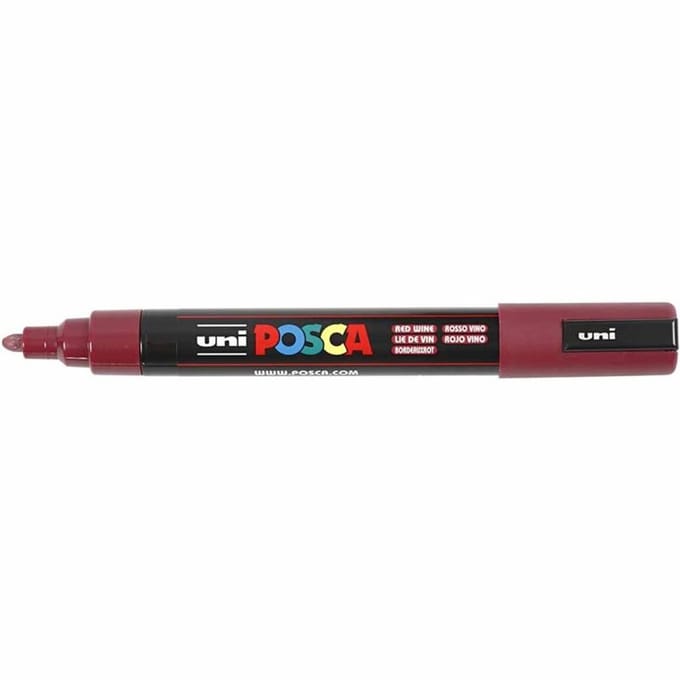 Posca Marker, afm PC-5M, lijndikte 2,5 mm, medium, red wine, 1 stuk