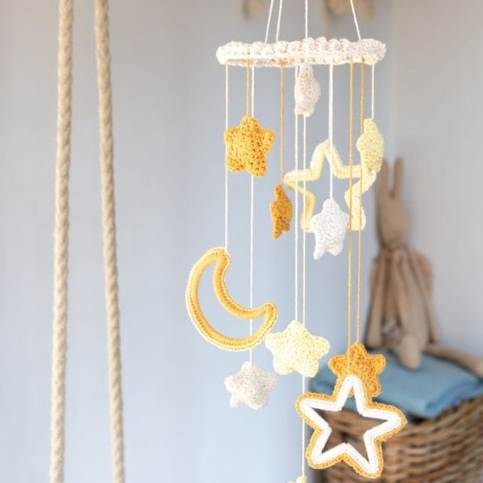 DIY Haakpakket Mobiel met Sterren Kailua – Almond