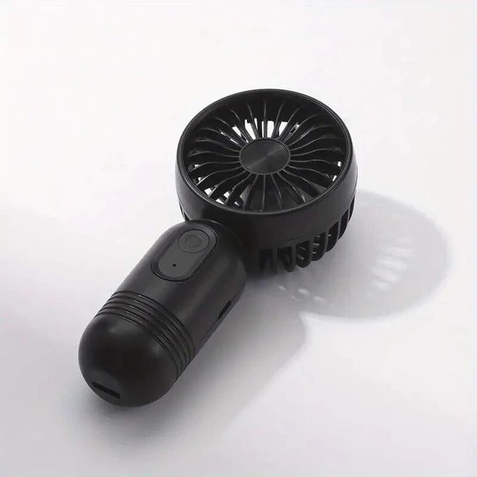 USB oplaadbare mini draagbare ventilator met 3 snelheden Lichtgewicht handventilator voor kantoor Buiten Reizen Kamperen zwart