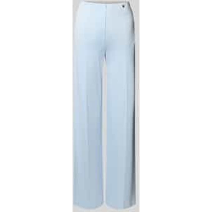 Stoffen broek van viscosemix met persplooien