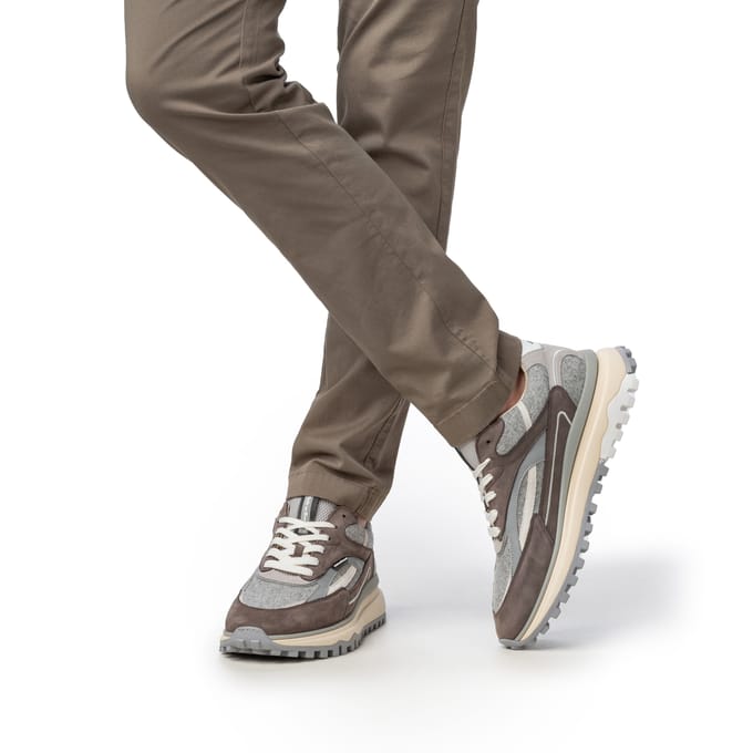 Floris Van Bommel Sfm-10172 De Gripper Sneakers - Nubuck - Heren - Grijs - Maat 43⅓