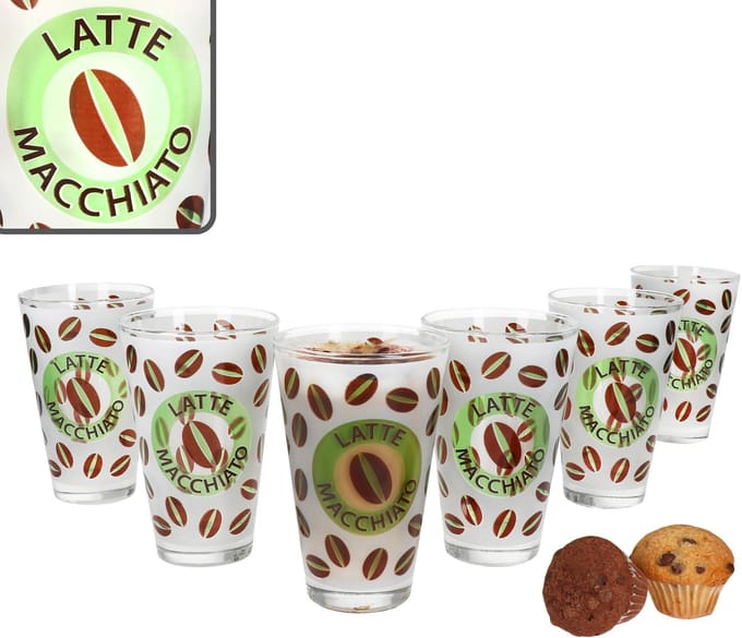 Set van 6 Latte Macciato 310ml Cremona Green 12.9 cm - Ritzenhoff 0806182
