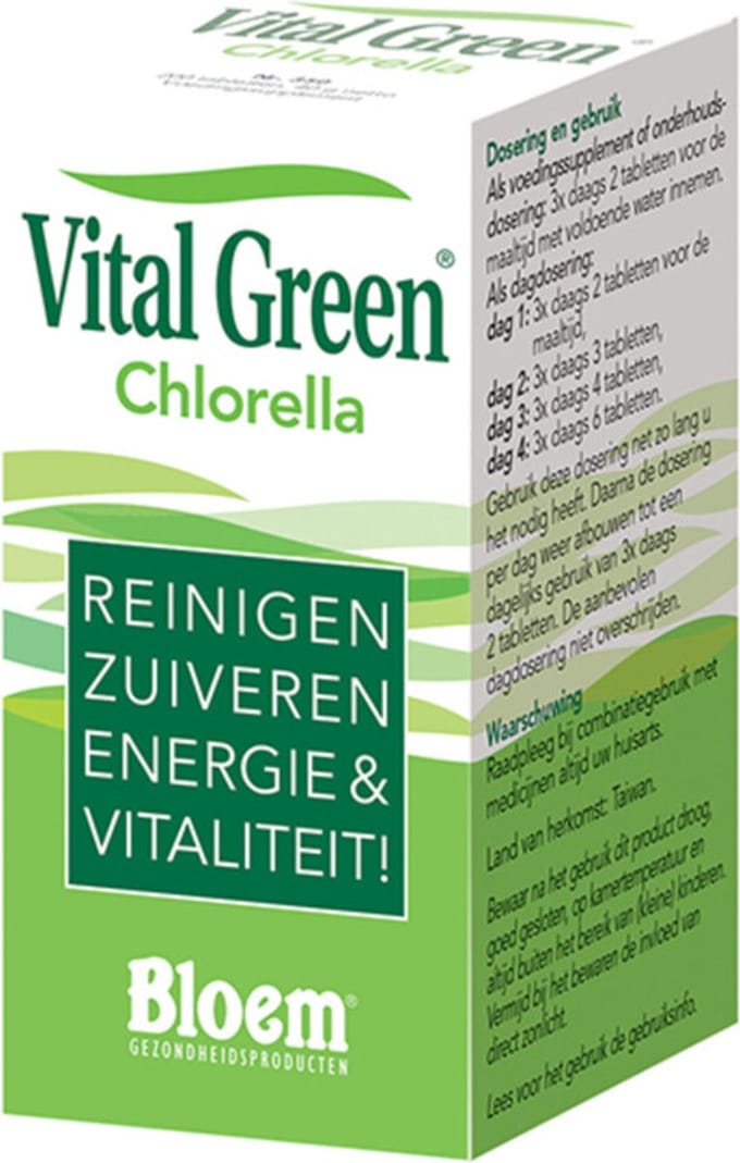 Bloem Vital Green Chlorella - 200 Tabletten - Voedingssupplement