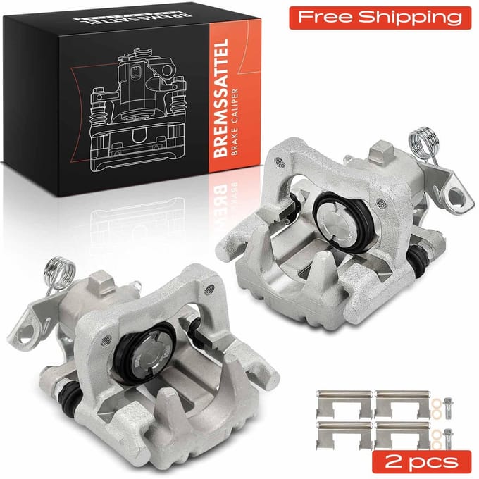 Frankberg 2x Remklauw Achteras voor VW Golf IV New Beetle Audi A3 TT