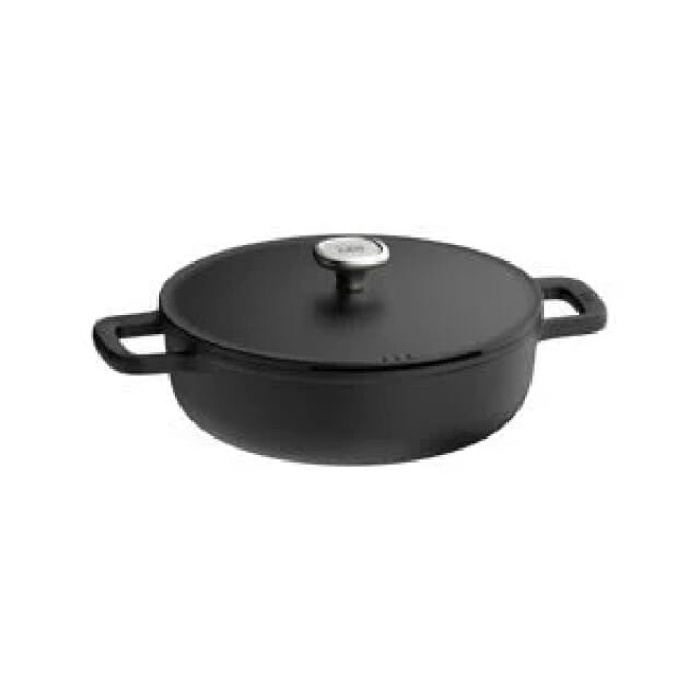 LEO Sauteerpan antikleef met dubbele handgreep met deksel Phantom - Ø 28cm - Zwart - PFAS-vrij