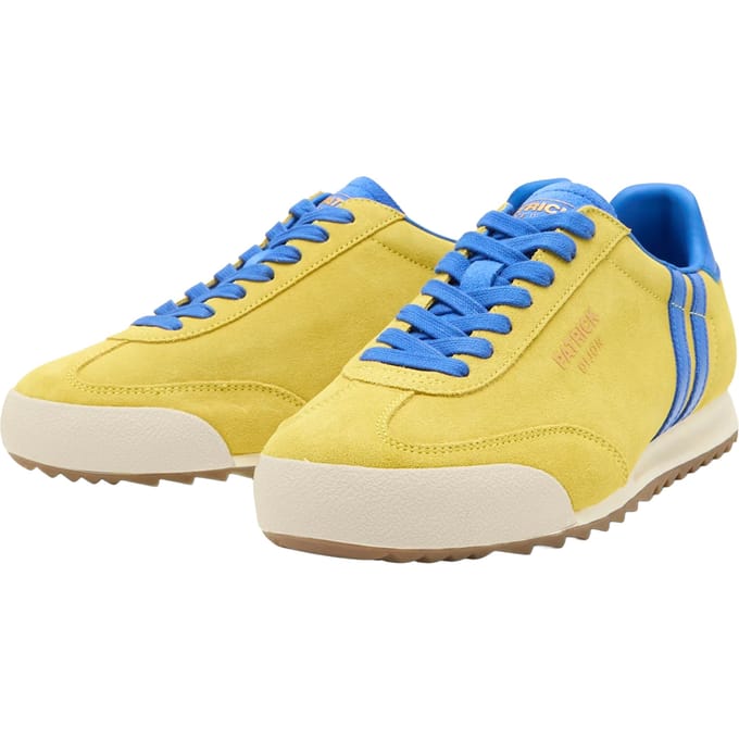 Patrick Mens Dijon Suede Hardloopschoenen (Geel/ Koningsblauw)