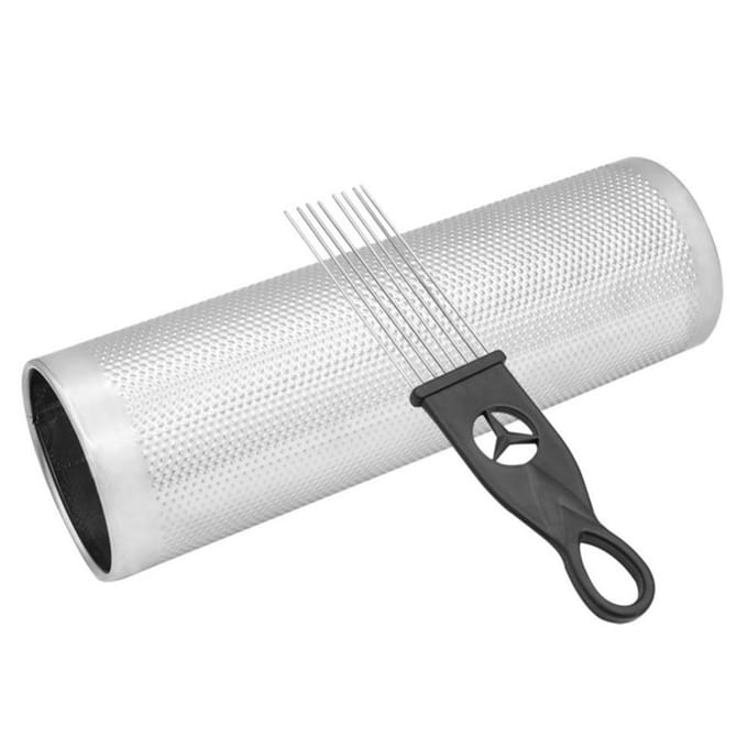 Duurzaam Roestvrij Staal Metaal Guiro Muzikaal Percussie-instrument met Schraper white