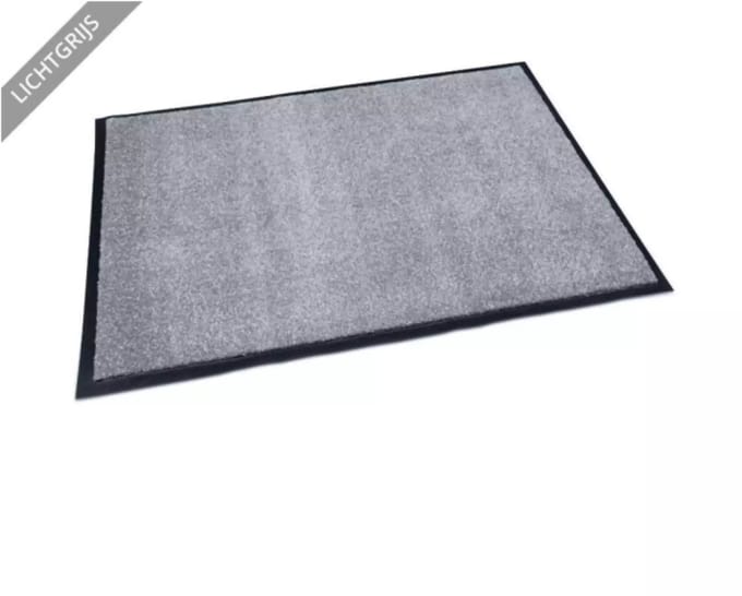 Benson Schoonloop deurmat - absorberend en slipvast - 90 x 150 cm - lichtgrijs