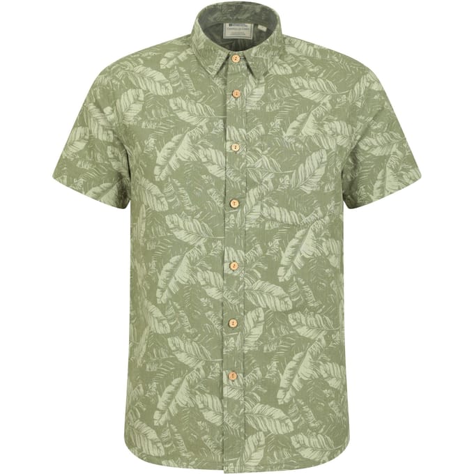 Mountain Warehouse Overhemd met korte mouwen voor heren Tropical (Donkergroen)