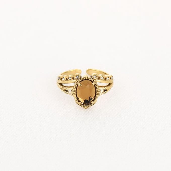 Bijoutheek Ring (Sieraad) Vintage Brown