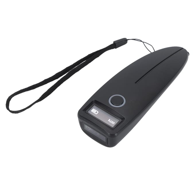 Scanner de codes-barres Bluetooth 2D/1D, mini lecteur de codes-barres portable sans fil avec Bluetooth 2,4 GHz black