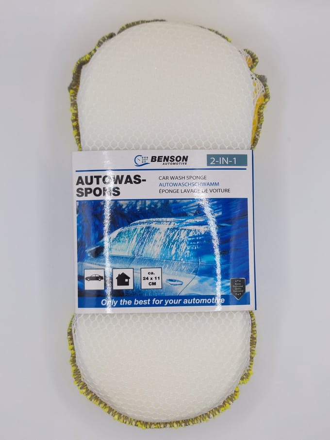 Autospons Benson - autowassen - spons 2 in 1 - groot formaat - Mezzo goodies