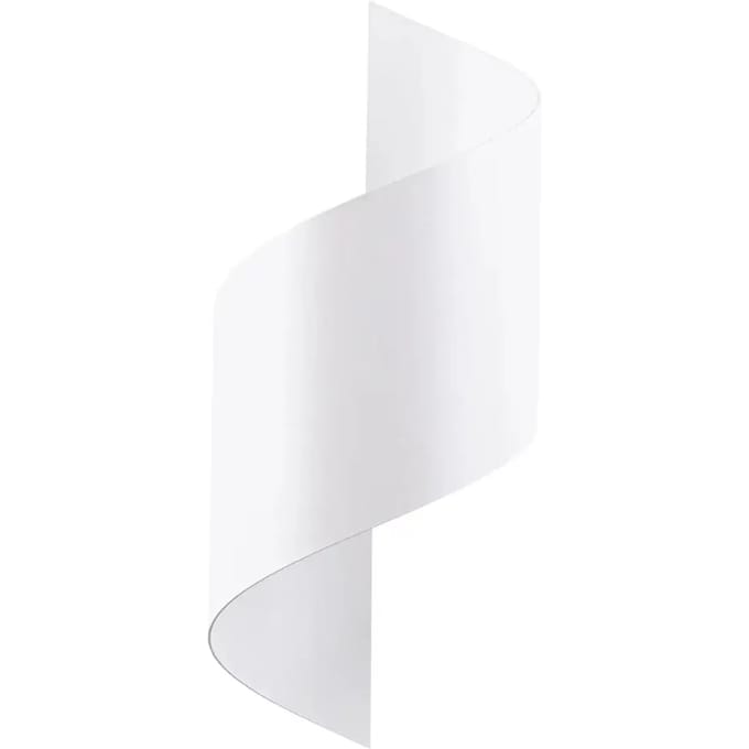 Wandlamp TALASSA met golvende spiraalvorm - Sollux Lighting - IP20 - Wit staal behuizing - 15 x 13 x 31 cm - 1 x G9 LED, exclusief lichtbron - Max. 8 W - Moderne wandlamp voor woonkamer, slaapkamer en eetkamer
