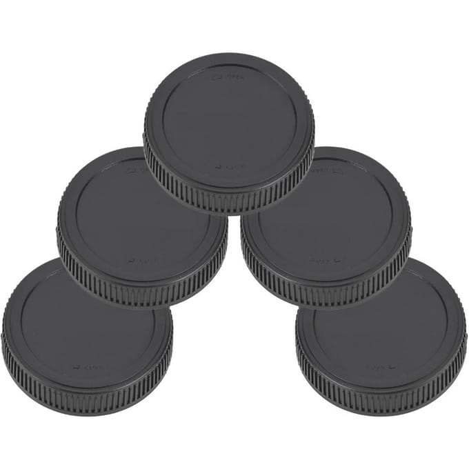 5 STUKS Draagbare Zwarte Plastic Om-vatting Achterste Lensdop voor Olympus OM Lenzen black