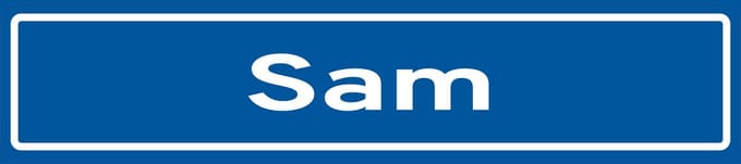 Fotofabriek Straatnaambord Sam | Straatnaambord met naam | Cadeau Sam