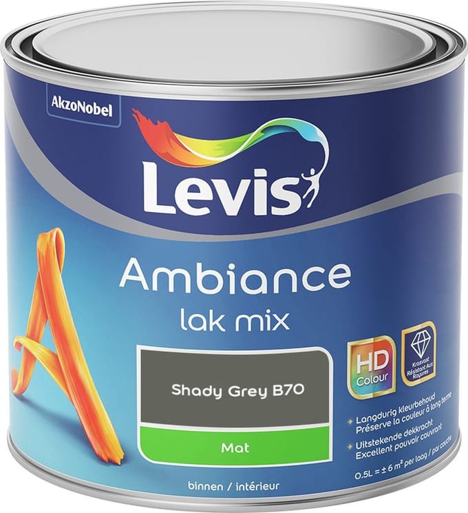 Levis - Ambiance Lak Mat Mix - Shady Grey B70 - Mengverf - 0,5 L