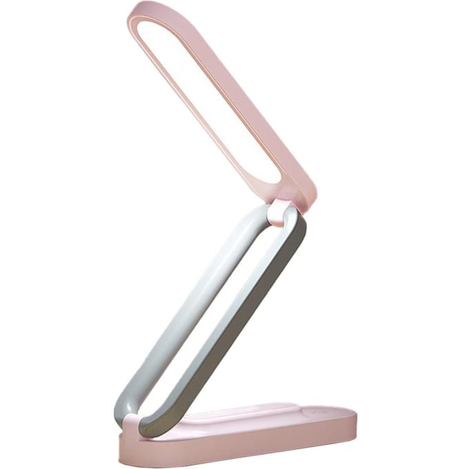 LED Bureaulamp 3 Helderheden Dimbare Oogvriendelijke Tafellampen Oplaadbare Opvouwbare Leeslamp voor roze
