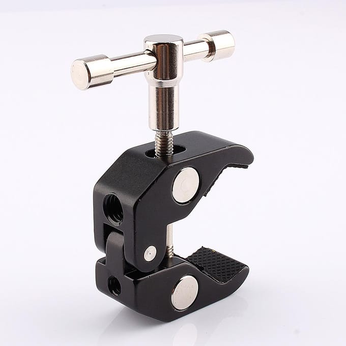Magische Multifunctionele Arm Krabklem Tang Clip Beugel voor DSLR Camera black