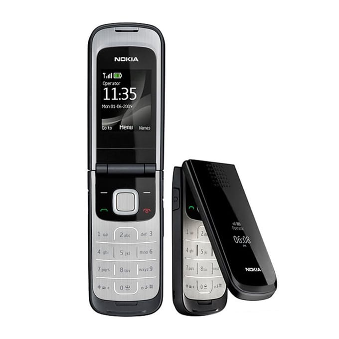 Téléphone Mobile Nokia Original 2720 Fold Reconditionné Avec 1 SIM Simple Set noir