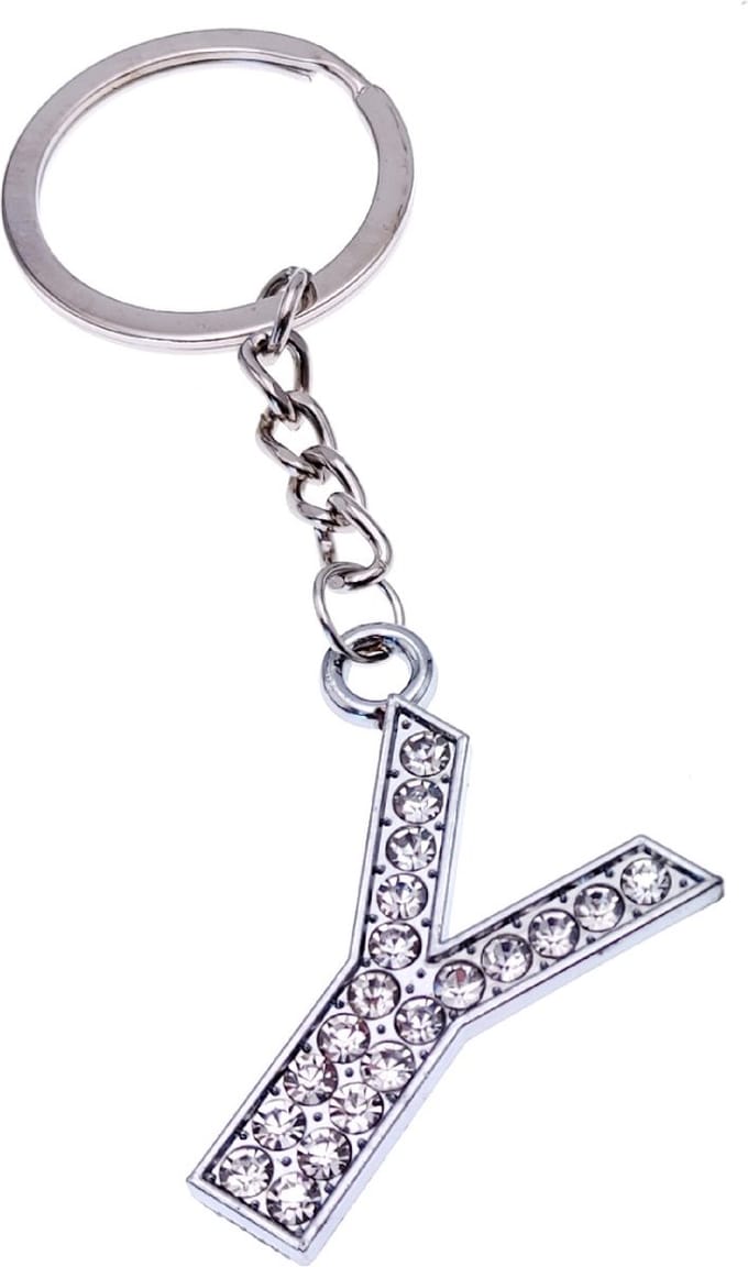 Sleutelhanger Diamant Letter - Y